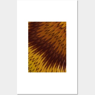 Yellow/Brown Diagonal Pattern Posters and Art